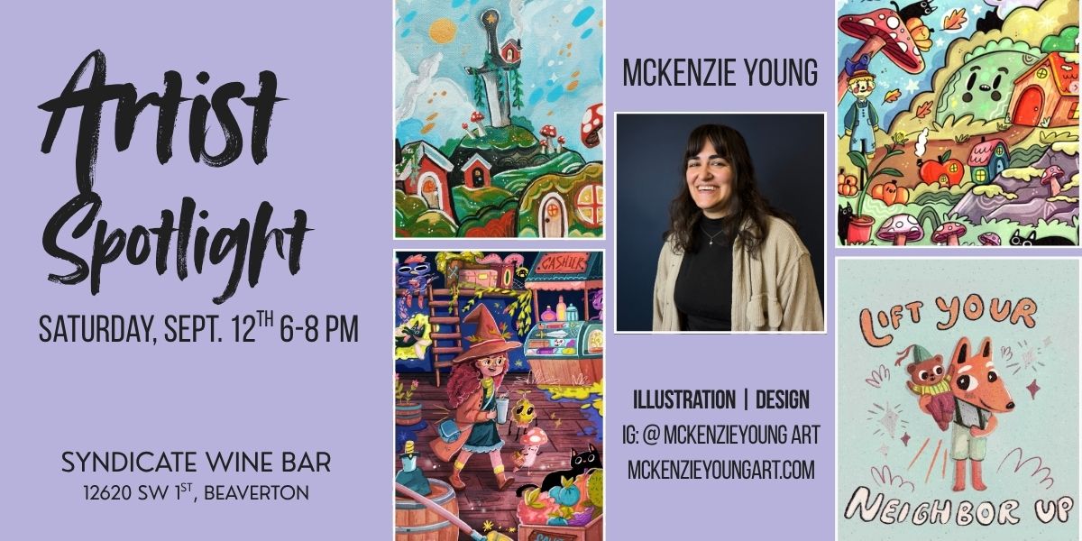 artist spotlight with mckenzie young at syndicate on saturday, september 12th from 6-8 PM